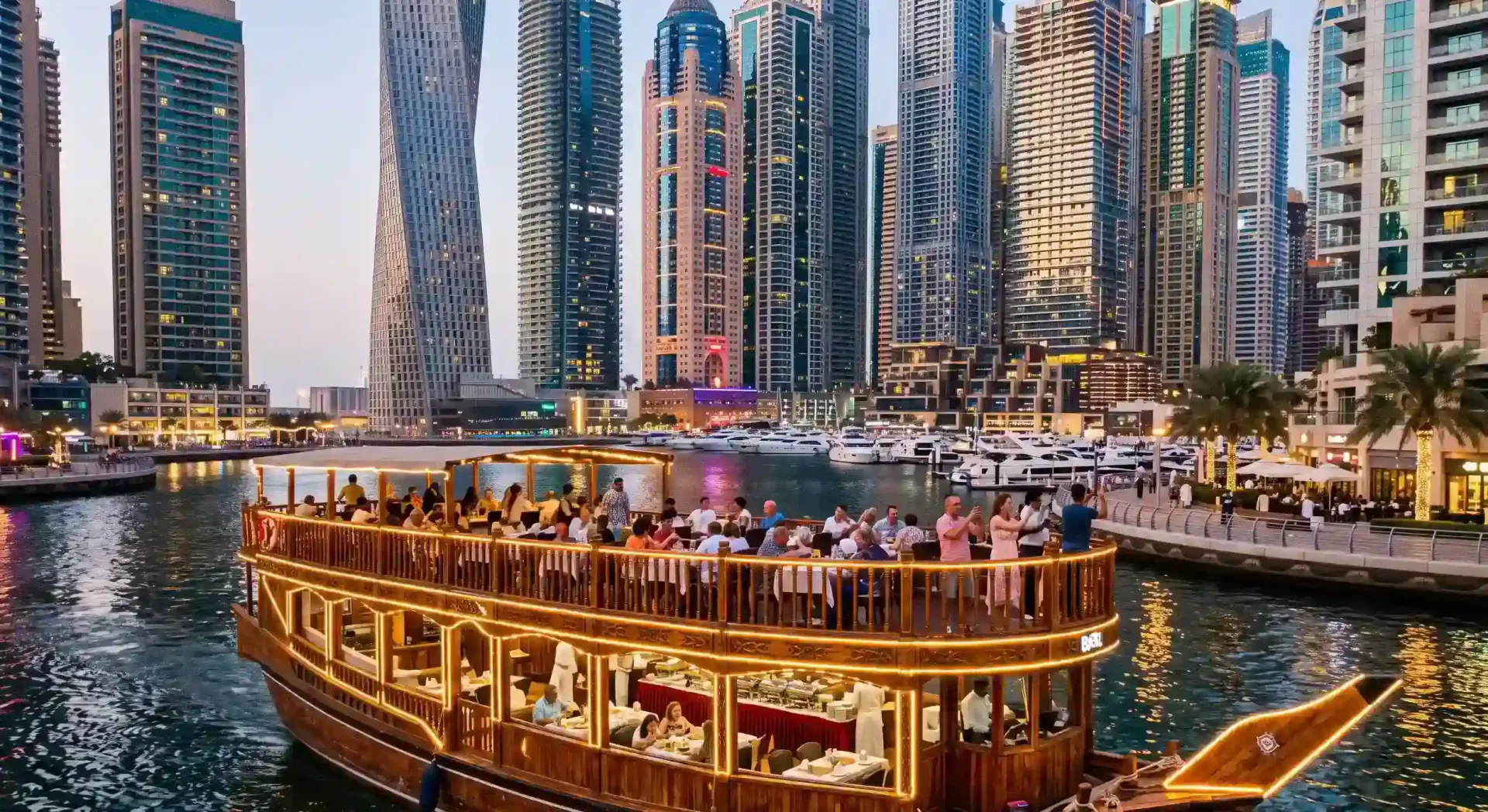 Dubai Marina Dhow Cruise with Dinne